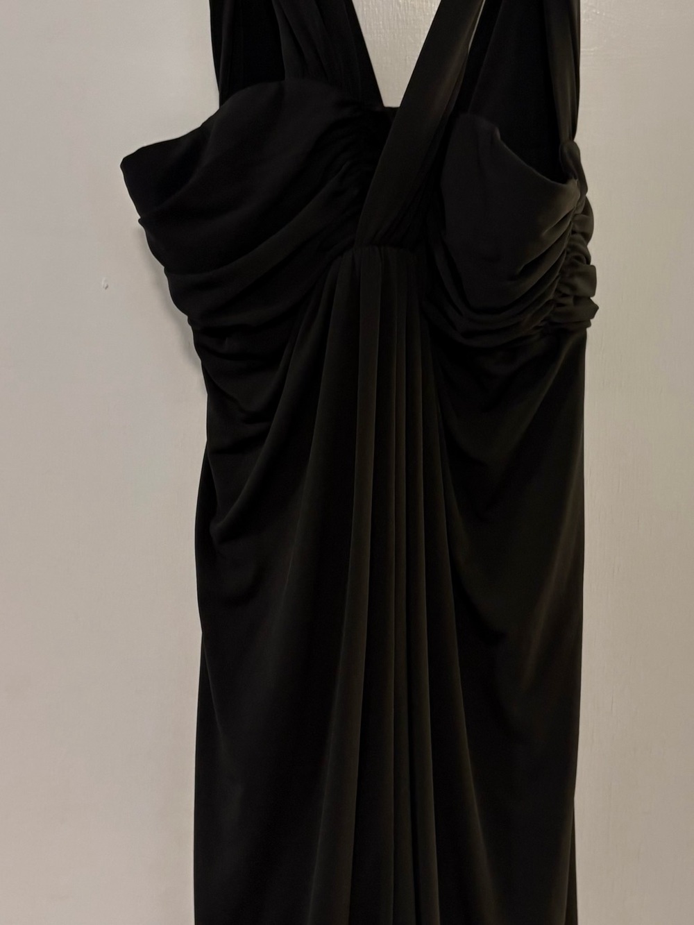 Express Black Draped Mini Dress